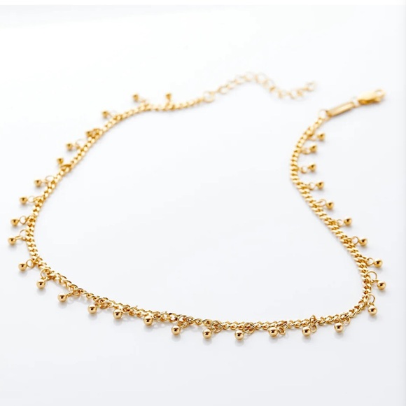 NOMINAL 18K GP Dangling Dotted Choker - Picture 1 of 5